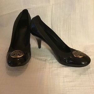 Tory Burch Black Patent Heels, Size 8